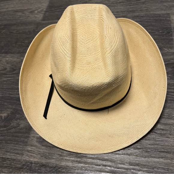 Stallion by STETSON straw cowboy hat, tan, hard shell - Picture 3 of 14